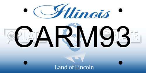 CARM93 Illinois License Plate