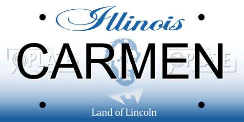 CARMEN Illinois License Plate