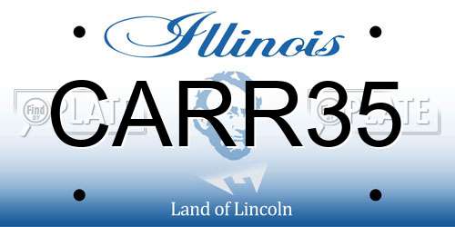 CARR35 Illinois License Plate