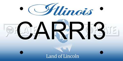 CARRI3 Illinois License Plate