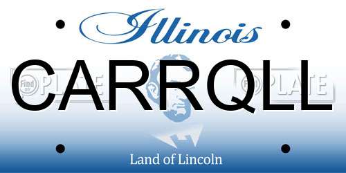 CARRQLL Illinois License Plate