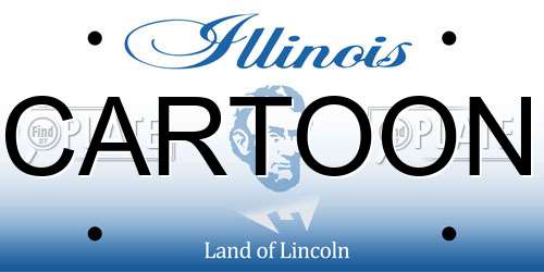 CARTOON Illinois License Plate