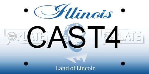 CAST4 Illinois License Plate