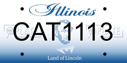 CAT1113 Illinois License Plate