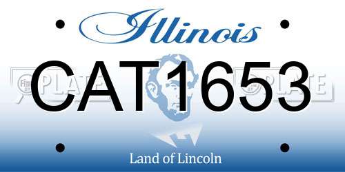CAT1653 Illinois License Plate