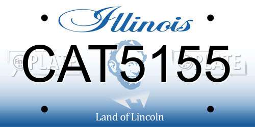 CAT5155 Illinois License Plate