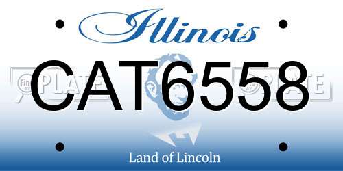 CAT6558 Illinois License Plate