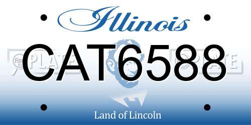CAT6588 Illinois License Plate