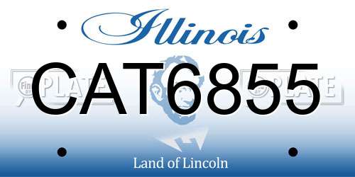 CAT6855 Illinois License Plate