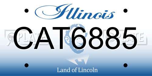 CAT6885 Illinois License Plate