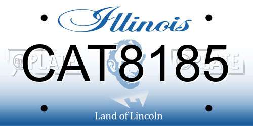 CAT8185 Illinois License Plate