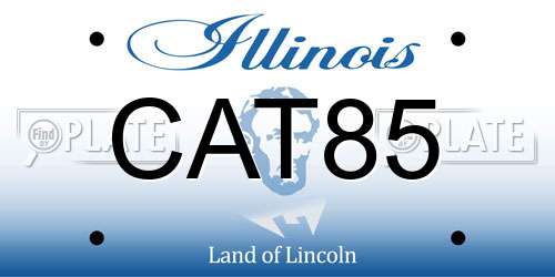 CAT85 Illinois License Plate