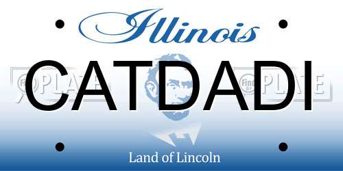 CATDADI Illinois License Plate