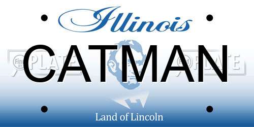 CATMAN Illinois License Plate