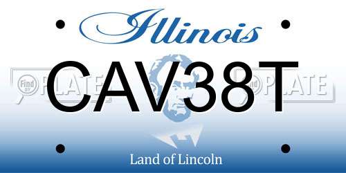 CAV38T Illinois License Plate