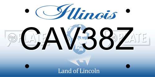 CAV38Z Illinois License Plate
