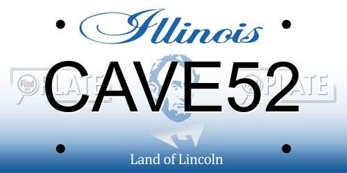 CAVE52 Illinois License Plate