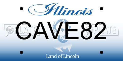 CAVE82 Illinois License Plate
