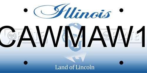CAWMAW1 Illinois License Plate