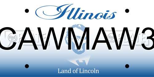 CAWMAW3 Illinois License Plate