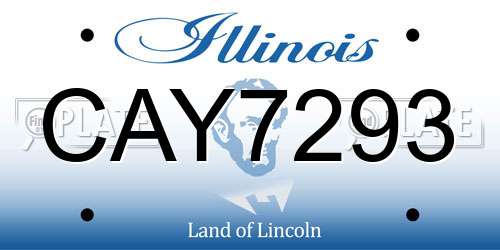 CAY7293 Illinois License Plate