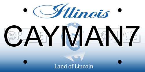 CAYMAN7 Illinois License Plate