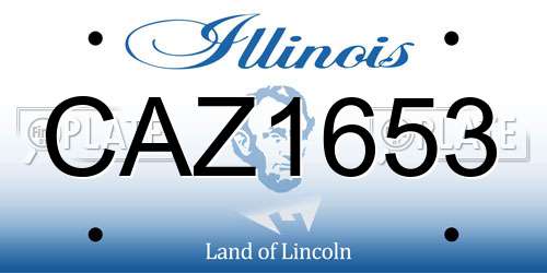 CAZ1653 Illinois License Plate