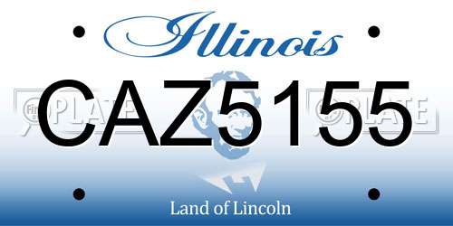 CAZ5155 Illinois License Plate