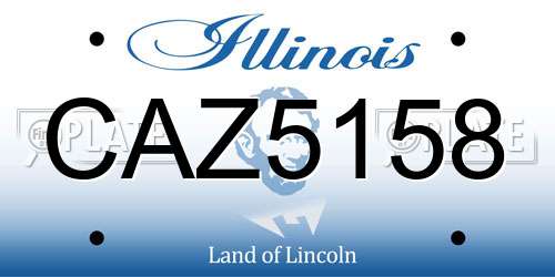 CAZ5158 Illinois License Plate