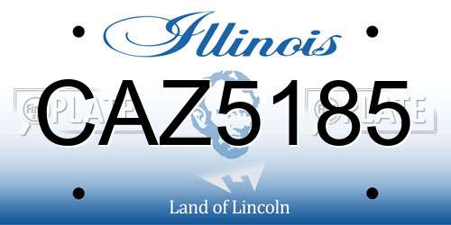 CAZ5185 Illinois License Plate