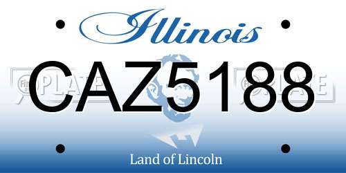 CAZ5188 Illinois License Plate