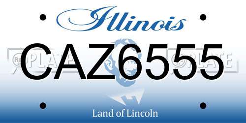 CAZ6555 Illinois License Plate
