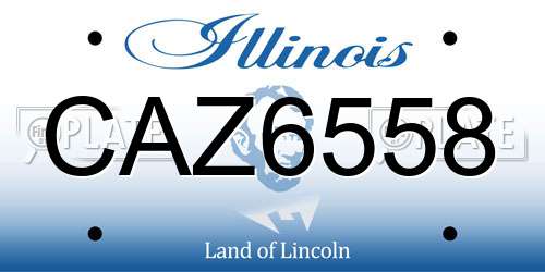 CAZ6558 Illinois License Plate