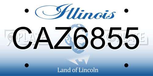 CAZ6855 Illinois License Plate