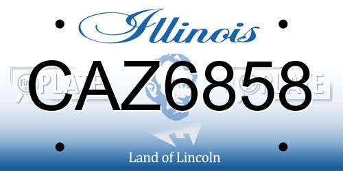 CAZ6858 Illinois License Plate