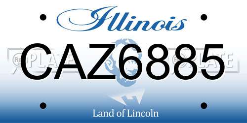 CAZ6885 Illinois License Plate