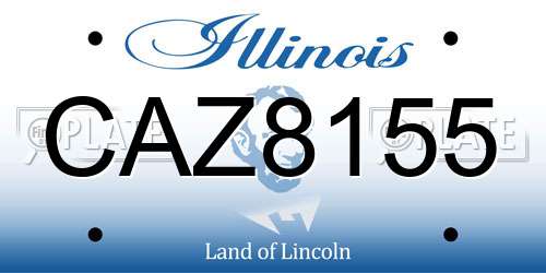 CAZ8155 Illinois License Plate