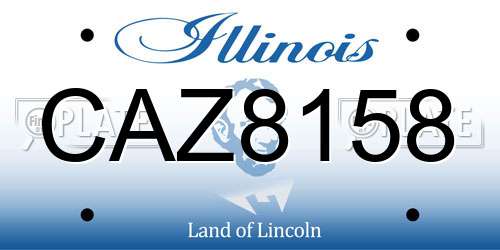 CAZ8158 Illinois License Plate