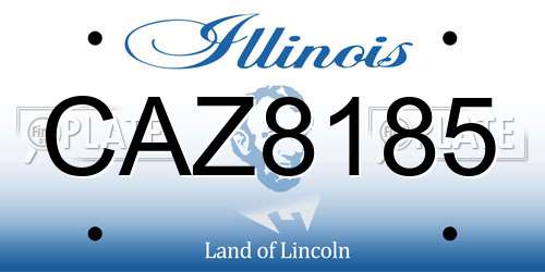 CAZ8185 Illinois License Plate