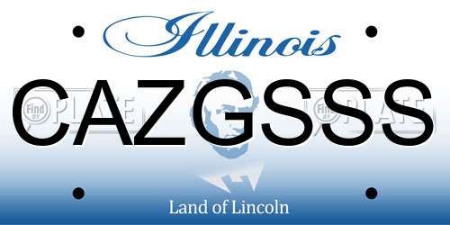 CAZGSSS Illinois License Plate
