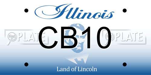 CB10 Illinois License Plate
