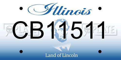 CB11511 Illinois License Plate