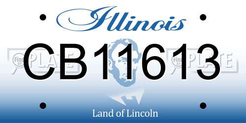 CB11613 Illinois License Plate