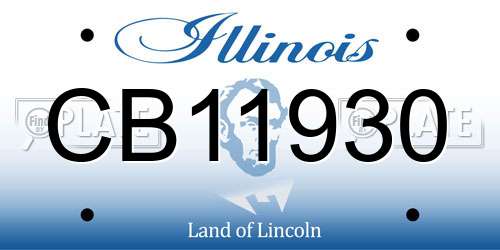 CB11930 Illinois License Plate