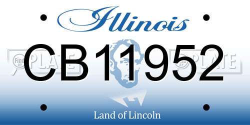 CB11952 Illinois License Plate