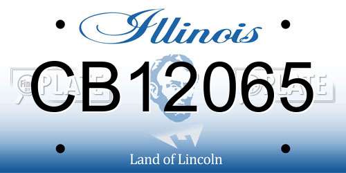 CB12065 Illinois License Plate