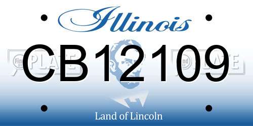 CB12109 Illinois License Plate