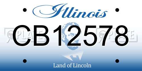 CB12578 Illinois License Plate