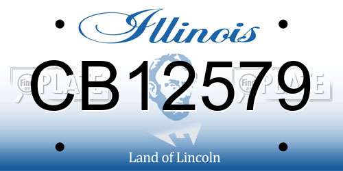 CB12579 Illinois License Plate