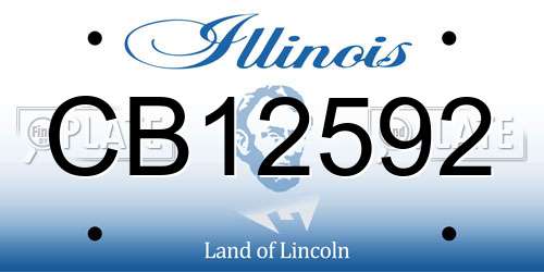 CB12592 Illinois License Plate